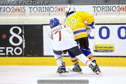 2015-11-07 Torino Bulls-Hockey Milano Rossoblu U14 0927 Simone Battelli